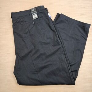 Carolina Bay Pleated Pants Mens 46x32 Black NEW Business Casual Work Dress Slack